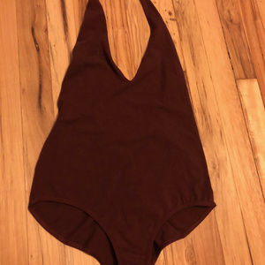 American Apparel Burgundy Bodysuit